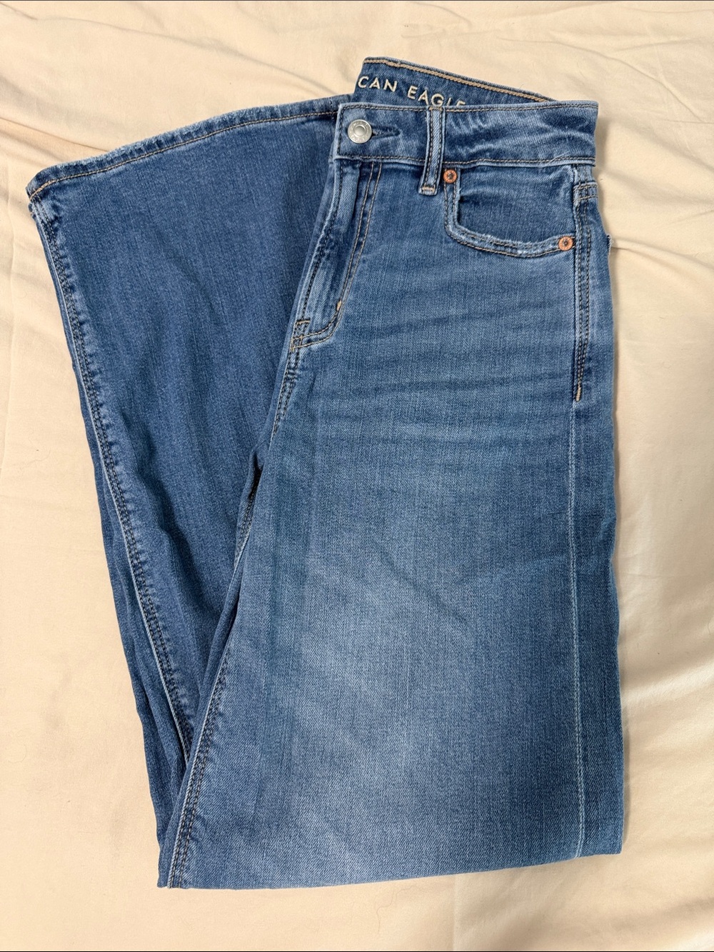 American Eagle Outfitters Women's Medium Blue Flare Jeans